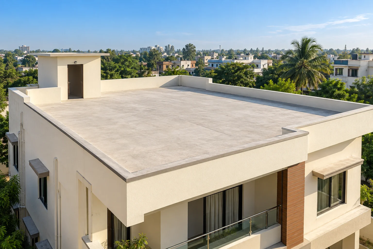 The same rooftop before solar panel installation